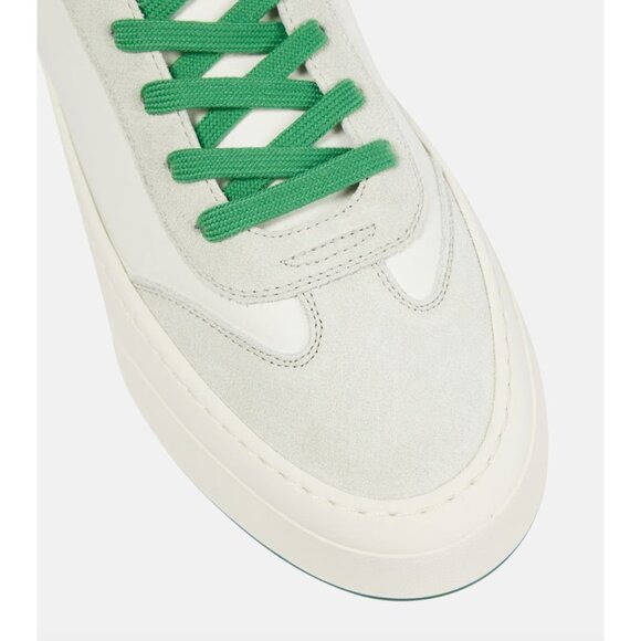 The Row Marley Suede Paneled Leather Sneakers Milk White Womens Size 35 5 - Picture 2 of 14